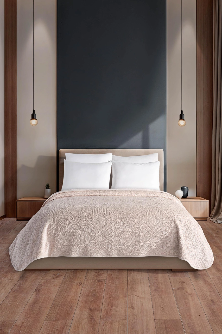 Tulia 220x240 Battal Boy Emboss Battaniye Vizon