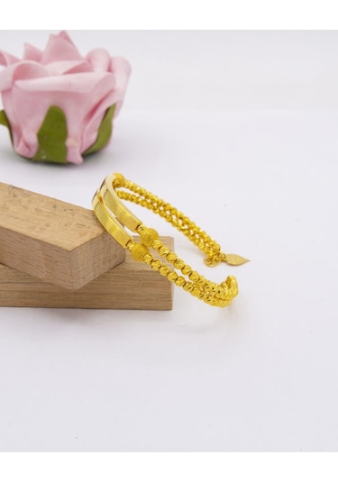 Latif Kuyumculuk 22 Ayar Altın 2'li Kaburga Dorikalı Kadın Bileklik Lkbk1088