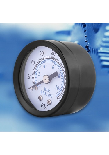 Wezone 40mm Metal Basınç Ölçer, 0-10bar/0-160psi Çift Ölçek, 1/8" Npt Teli, Mini Boyutlu Ve Okunması Kolay