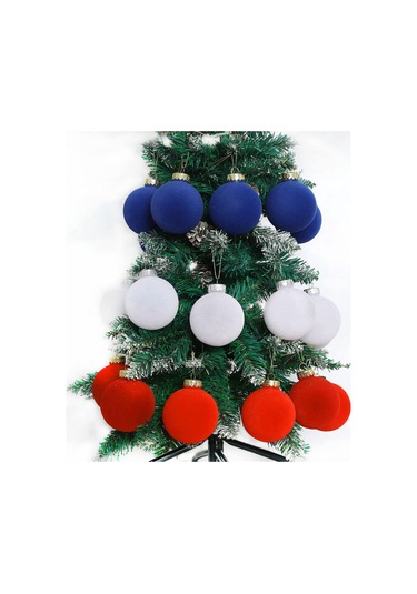 Xindoker 12 Adet 6 Cm Koyu Kahverengi Kadife Noel Topları - Ağaç Süsleri, Ev Ve Ofis Bayram Dekorasyonu