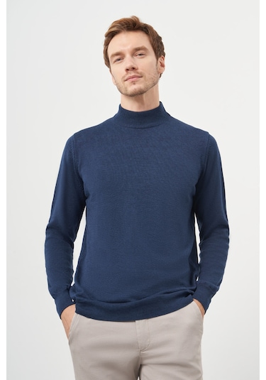 Morven Erkek İndigo Basic Yarım Balıkçı Yaka Dynamic Fit Rahat Kesim Triko 26kc017001308 İndigo İndigo Morven Erkek İndigo Basic Yarım Balıkçı Yaka Dynamic Fit Rahat Kesim Triko 26kc017001308 İndigo İndigo