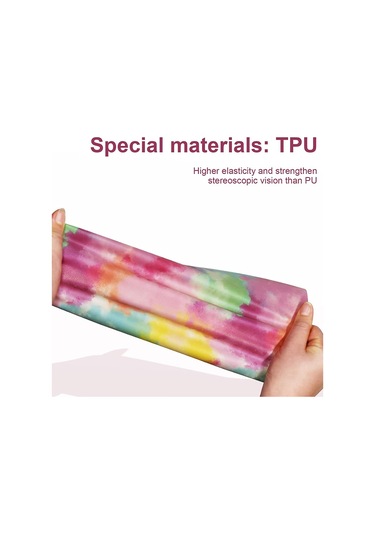 Bulutlar Suluboya Kravat Boya Isı Transferi Vinil Yap İşaret Desen Cricut Film 50 X 100cm Mavi Sarı