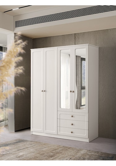 Mira Mdf 4 Kapılı Dolap Aytaşı