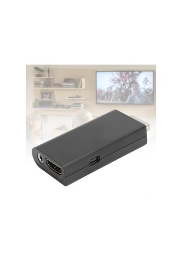 Kangvka Ps2 Hdmı Dönüştürücü Siyah - 480ı/576ı/480p Desteği, 3.5mm Ses Girişi, Usb Besleme, Kayıpsız 720p/1080p, Plug&play