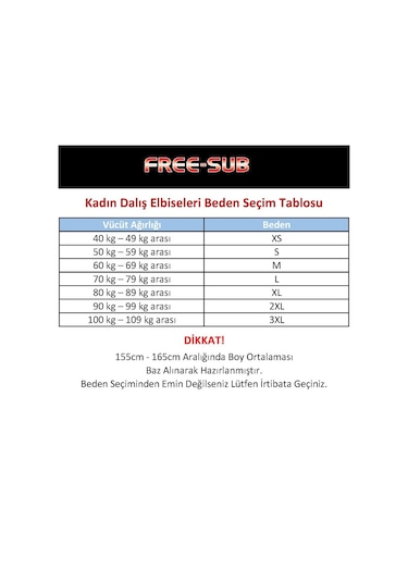 Free-Sub 5Mm Ege Siyah Kadın Scuba Tüplü Dalış Elbisesi Wetsuit (489036522) Siyah