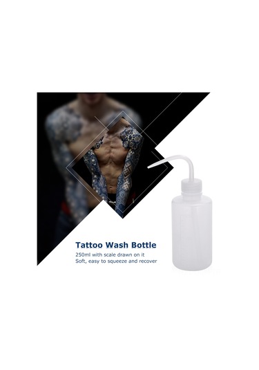 Qingmipy 250ml Yarı Saydam Plastik Gövde, Eğik Dar Çıktı, Kolay Sıkma, Uzun Ömürlü, Çizgili Ölçü, Çok Amaçlı Dövme Temizleme, Bitki Sulama, Araç Yıkama, Laboratuvar Gereçleri Temizleme, Şampuan Saklama Fincanları 3'lü Seti