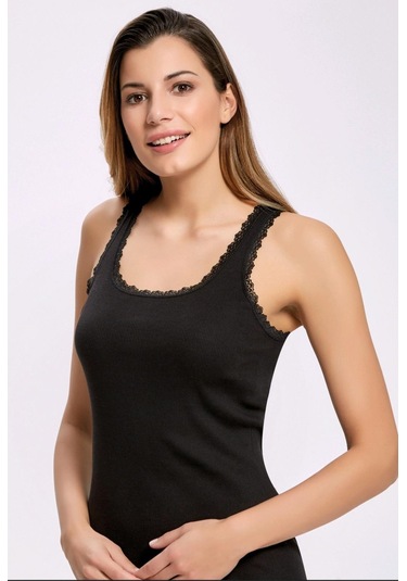 İlke 245 Kadın Kaşkorse Geniş Askılı Atlet 6 Adet 001