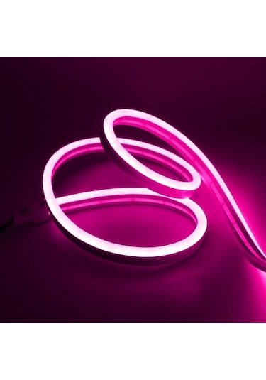 12v Neon Şerit Led Pembe Işık