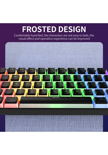 Springsun Ajazz Pbt Pudding Mekanik Klavye Tuş Takımı - 108 Tuş, Donuk Yüzey, Siyah/beyaz Seçenekli