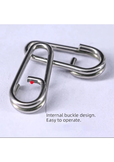MSO Olta Balıkçılık Paslanmaz Çelik Oval Split Ring Klips
