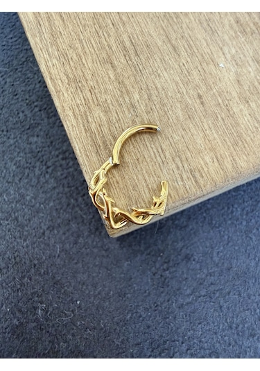 316 L Cerrahi Çelik Sarmaşık Model Halka Piercing Gri