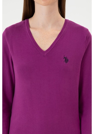 U.s. Polo Assn. Kadın Mor Kazak /triko 50313590-vr203 Vıolet