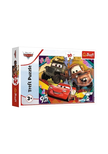 Trefl Arabalar 30 Parça Puzzle Lisanslı - Şimşek Mcqueen Ve Mater Eğitici Yapboz 3+ Yaş