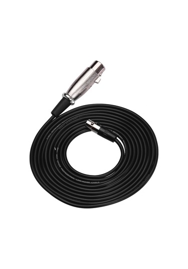 Fortunelane 2m Siyah 4-pin Mini Xlr Ta4f Ses Kablosu - Gümüş Açık Bakır İle Ses Kalitesini Artırır, Ev, Sahne Ve Stüdyo İçin Uygu