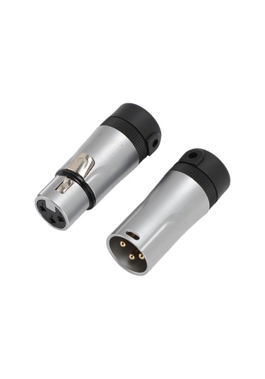 Fosenze 3 Pin Mini Xlr Bağlayıcı Erkek+dişi - Altın Kaplama, 90 Açı Ayarlanabilir, 3.0-6.5mm Kablolar İçin Soudajlı Mikrofon/dmx Adaptörü
