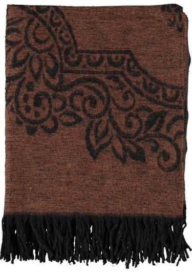 Lavinya Güneş Desen Kadın Kışlık Çift Taraflı Panço Omuz Şalı