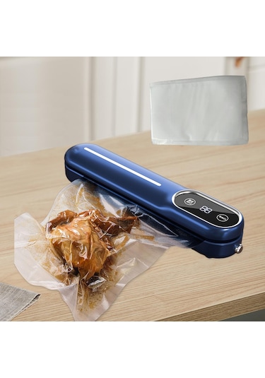 Suntek Vakum Mühürleyen Tasarrufu Gıda Paketleyici Ekmek Mavi