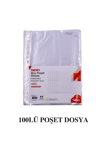 Fiyper 10 Renk Telli Dosya ve 100lü Poşet Dosya