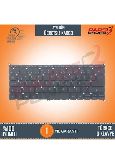 Acer Uyumlu Swift 3 Sf314-52-32Pc Klavye Siyah Tr Siyah