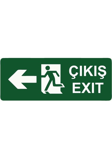Çıkış Exıt İsg Uyarı Levhası Pvc A5 15x21 Cm