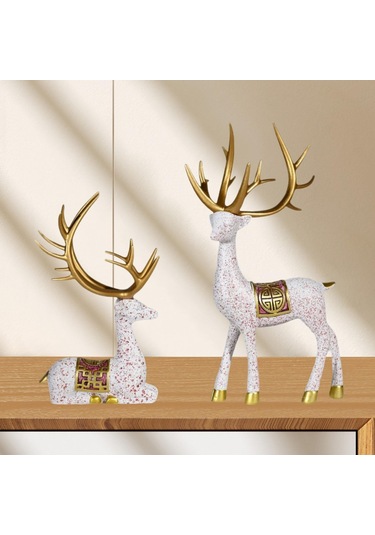 Homyl Yatak Odası Masaüstü Oturma Için 2 Adet Ren Geyiği 10cmx20cm
