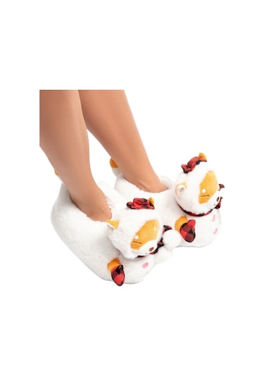 Twigy Eskimo Çocuk Hayvanlı Panduf Beyaz 30/35 CC0631