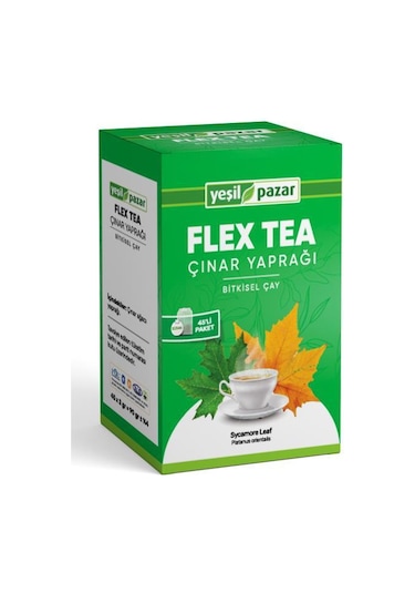 Yeşil Pazar Çınar Yaprağı Flex Tea 45 Poşet Çay
