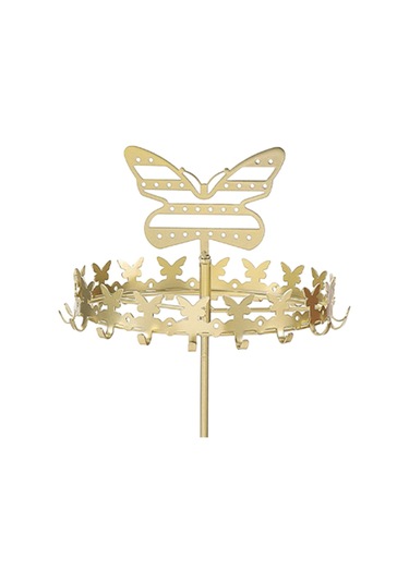 Homyl Takı Organizatör Ekran Metal Tutucu Kolye Küpe Bileklik Altın