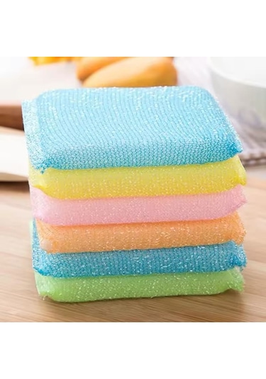 Petek Dokulu Bulaşık Süngeri 6 Adet Sihirli Pratik Sünger