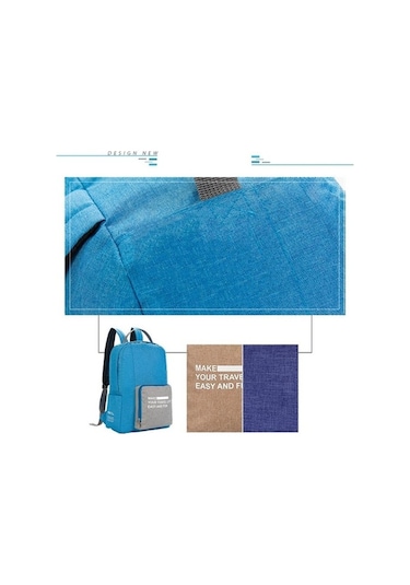 Luckydog Lacivert Katlanabilir Sırt Çantası Öğrenci Okul Çantası Oxford Kumaş Spor Çantası Moda Katlanır Çanta Rahat Lacivert Lacivert