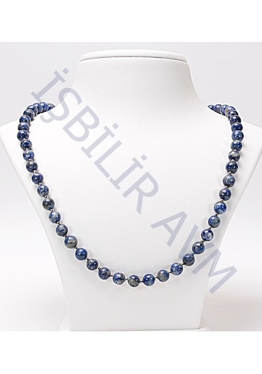 Işbiliravm Lapis Lazuli Taşi Kolye Gri