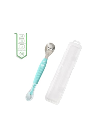 Jojobebek Çok Fonksiyonlu Bebek Mama Kaşığı / Mavi Renk Mavi