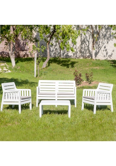 Lara 2'li Koltuk Balkon&Teras Bahçe Koltuk / Beyaz