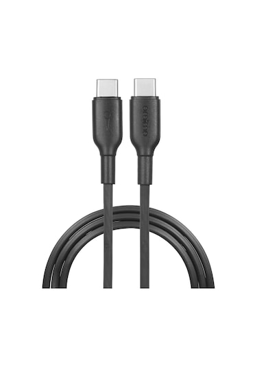 Suofeng Oraimo Ocd-c24 Type-c Çift Uçlu Veri Kablosu 3a Hızlı Şarj 800 Mbps Transfer 1m Dayanıklı Siyah