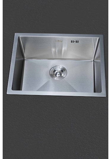 Dysnox Luna Serisi %100 Krom 60 x 45 CM Paslanmaz Mutfak Eviye Sifon Dahil Gümüş