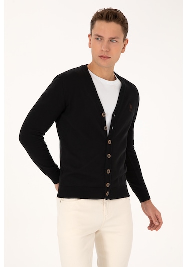 U.s. Polo Assn. Erkek Siyah Hırka Triko 50313702-vr046 Siyah