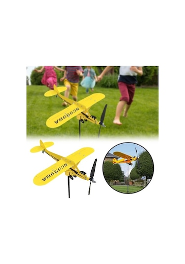 Pazly Weathervane Uçak Uçak Suntek Rüzgar Gülü Demir Bahçe Ld