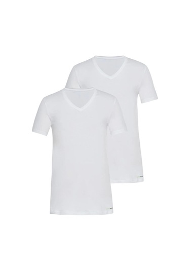 Blackspade Erkek V Yaka Yarım Kol Fanila 2 Li Paket 9671 Beyaz