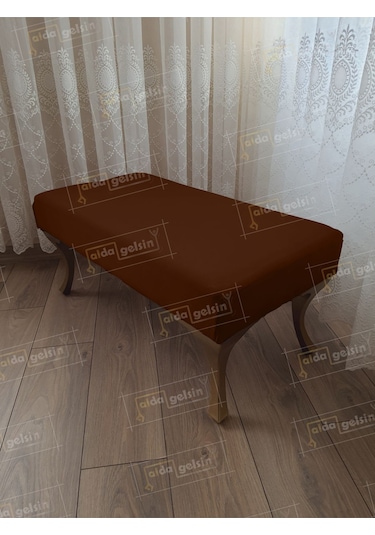 Ayak Ucu Kapı Önü Antre Düz Bench Puf Orta Sehpa Gold Ayak 100 45 Gri
