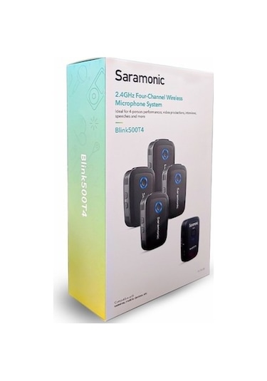Saramonic Blınk500 T4 4 Kişilik Kablosuz Mikrofon Sistemi