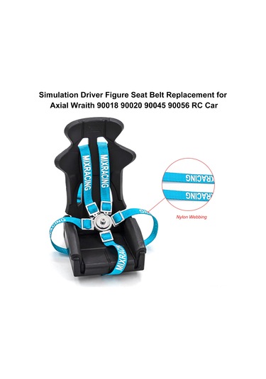 Samdoo Mavi Nilon Kemerli Simülasyon Sürücü Koltuk Emniyet Kiti - Axial Wraith 90018/90020/90045/90056 İç Döşeme Aksesuarı
