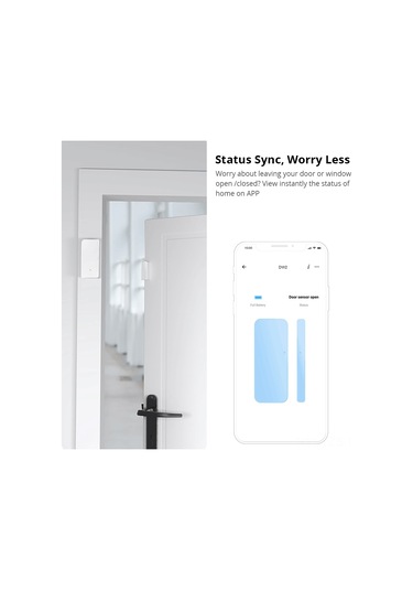 Fosenze Sonoff Dw2 Wifi Akıllı Kapı Penceresi Alarmı - Ewelink Uygulaması İle Uzaktan Kontrol, Durum Senkronizasyonu Ve Alarm Bildirimleri Pil Dahil Değil