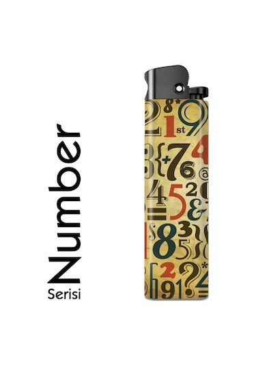 Number Serisi Tasarım Çakmak Vintage Eskitilmiş Tasarım