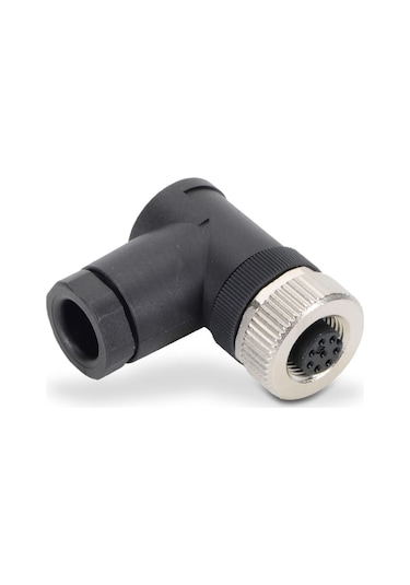 Zhong M12pg-8d ,m12/8-pin Açılı Dişi Soket