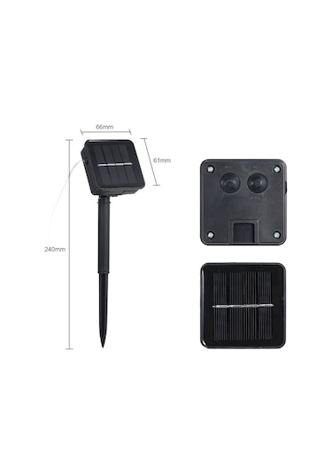 Konesam 200 Led'li 20 Metre Güneş Enerjili Bakır Tel Işık Zinciri - 12w 8 Işık Modu Islak Beyaz Çimen Işığı