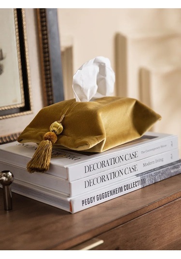 B-yumuşak Kadife İskandinav Tarzı Doku Kutusu Kumaş Çanta Kılıfı Araba Ofis Taşınabilir Pompalama Peçete Depolama Dikdörtgen Düz Renk