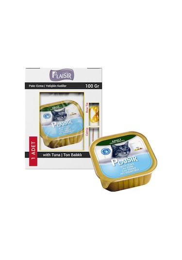 Plaisir Ton Balıklı Ezme Konserve Yetişkin Kedi Maması 100 G