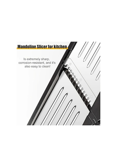 Dashanshop 1 Adet Sebze Doğrayıcı Ayarlanabilir Bıçaklı Mutfak Rende Julienne Kesici Meyve Patates Domates Soğan With Brush Gloves Fırça Eldiven 1 Parça