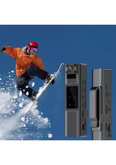 Novahub Wifi Spor Kamera - 1080p, 10 Saat Kayıt, Su Geçirmez, Mini, Taşınabilir Siyah