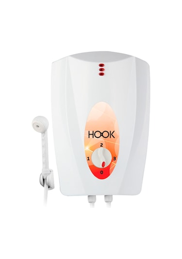 Hook HK-410 Elektrikli Şofben Beyaz - Turuncu